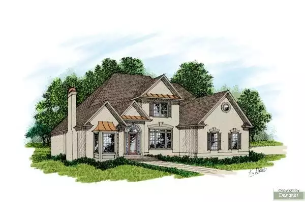 image of large traditional house plan 7634